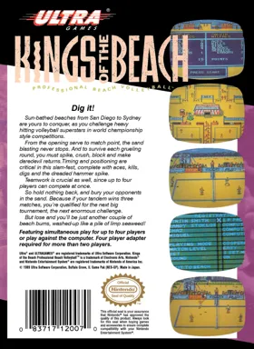 Kings of the Beach - Professional Beach Volleyball (USA) box cover back